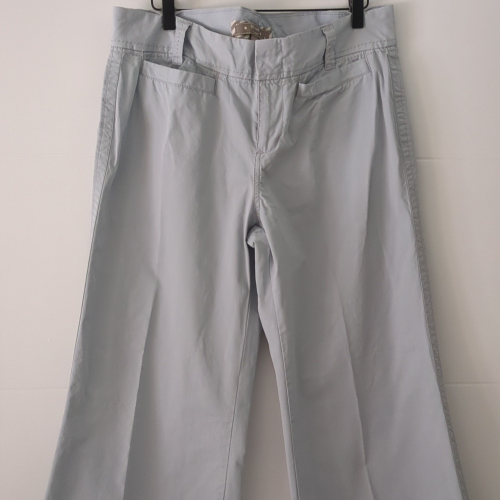 Old Navy Mid Rise Y2K Wide leg Stone Gray Boho Office Career Weekend Pants Sz 14